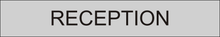 Load image into Gallery viewer,  Inviting door sign featuring 'Reception' in clear lettering, marking the entrance to the central reception area within the facility.
