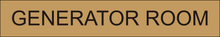 Load image into Gallery viewer, Important door sign displaying 'Generator Room' in clear lettering, marking the location of the specialized space housing the generator equipment within the facility.