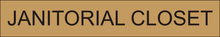 Load image into Gallery viewer, Functional door sign showcasing 'Janitorial Closet' in clear lettering, identifying the dedicated space for janitorial supplies and equipment within the facility.
