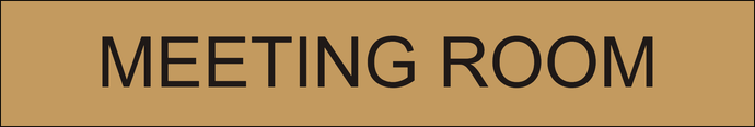 Versatile door sign showcasing 'Meeting Room' in clear lettering, indicating the entrance to a designated space for meetings and collaborative discussions within the facility.