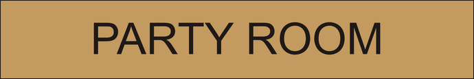 estive door sign showcasing 'Party Room' in clear lettering, indicating the entrance to a designated space for celebratory events and gatherings within the facility.