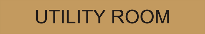  Essential door sign showcasing 'Utility Room' in clear lettering, marking the entrance to the designated space for utility-related equipment and functions within the facility