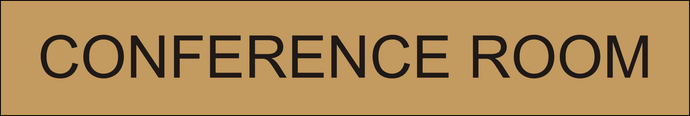 Elegant door sign showcasing 'Conference Room' in sophisticated lettering, creating a distinguished presence for the designated meeting space within the facility